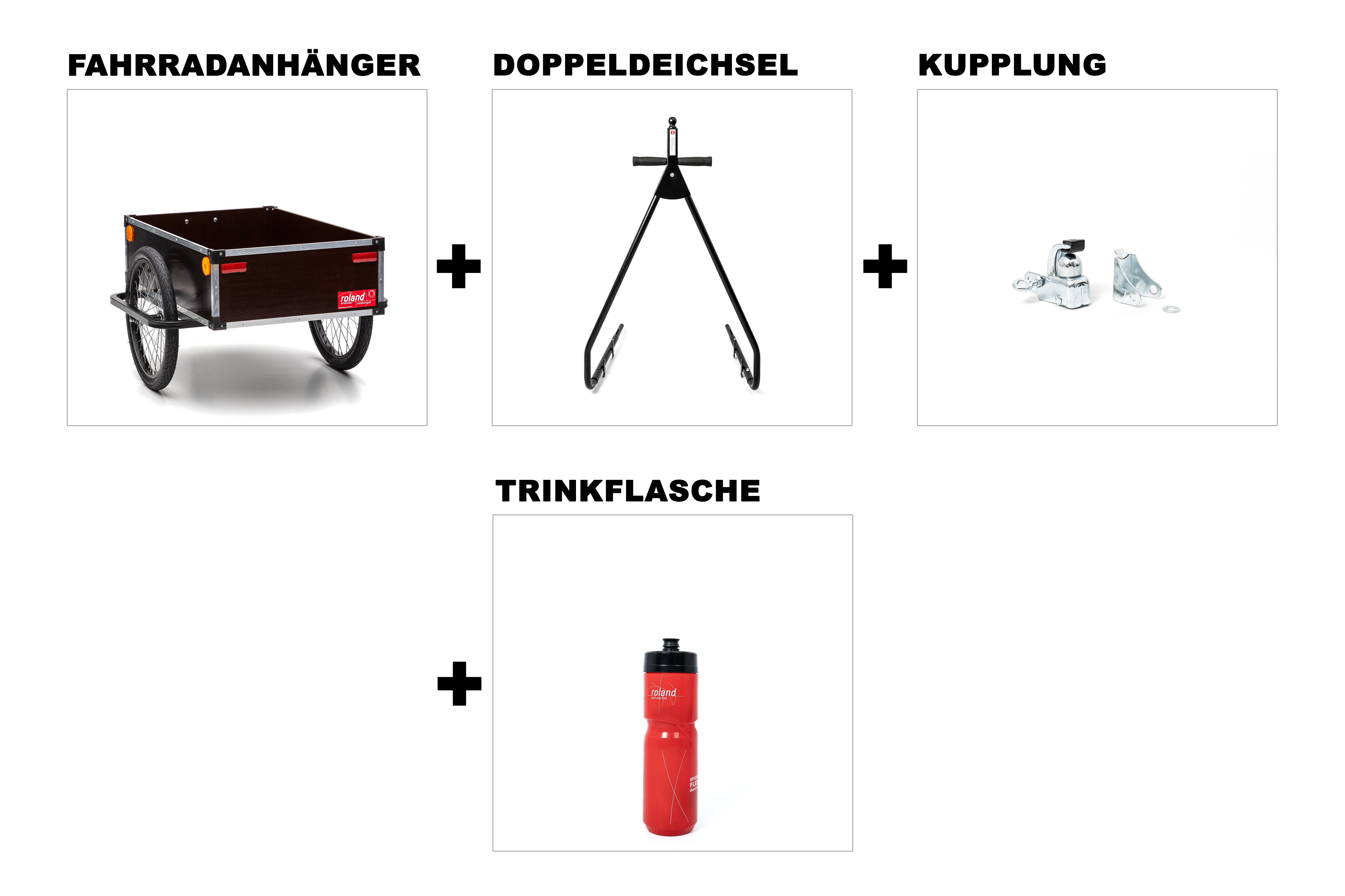 Fahrradanhänger PROFI mit Doppeldeichsel