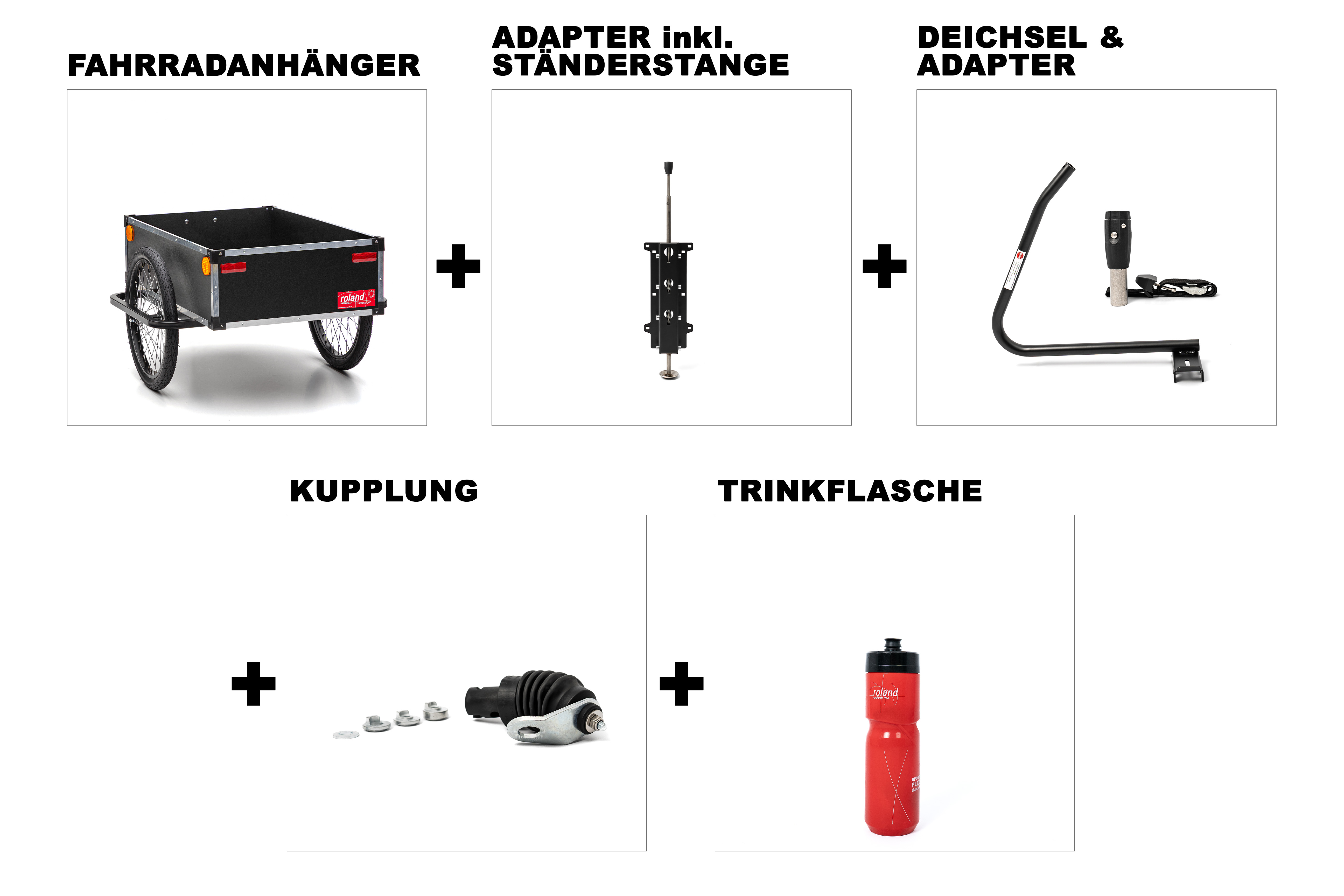 Fahrradanhänger PROFI FL mit Tiefdeichsel (D)