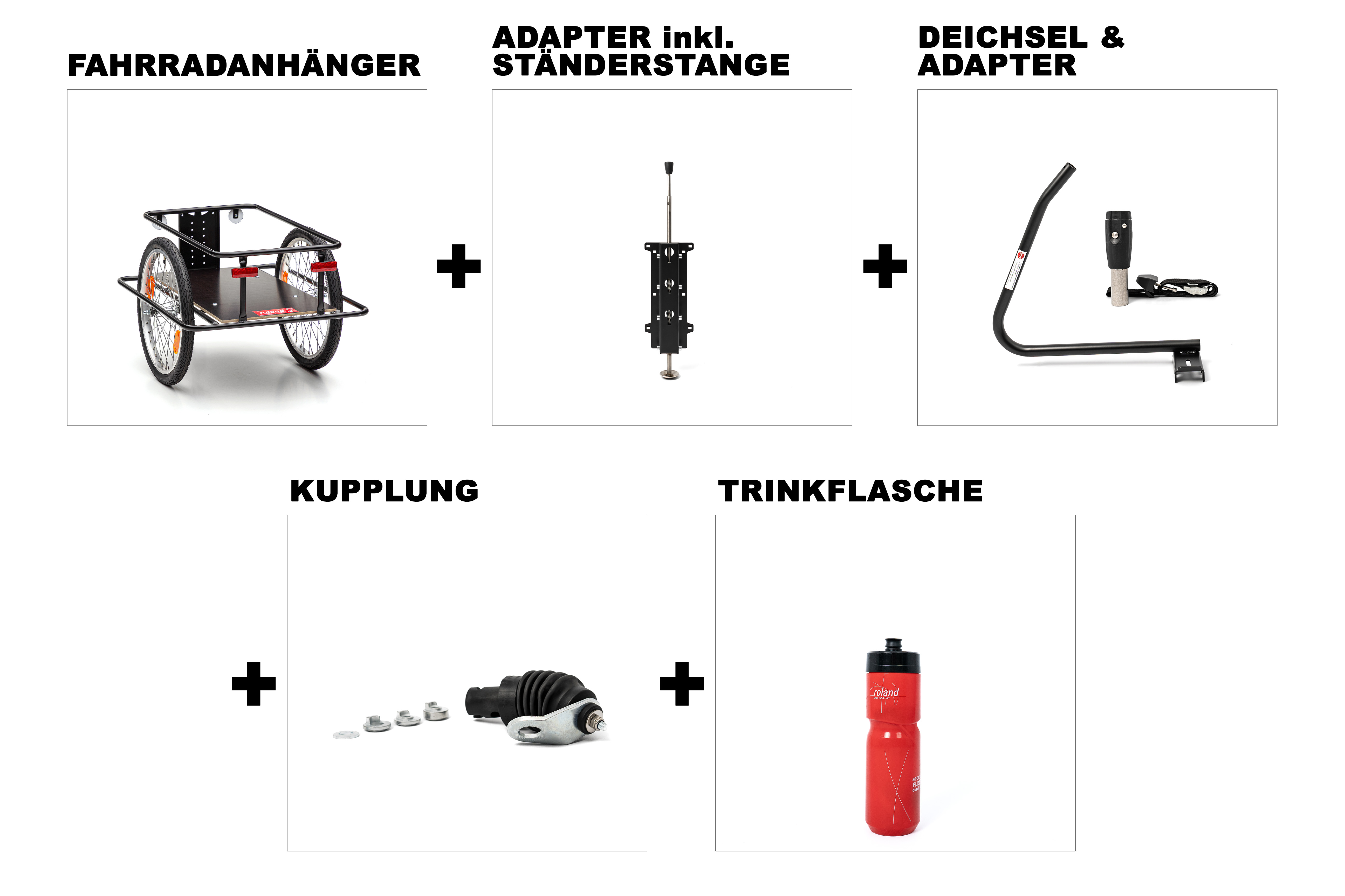 Fahrradanhänger DER ROLAND mit Tiefdeichsel (D)