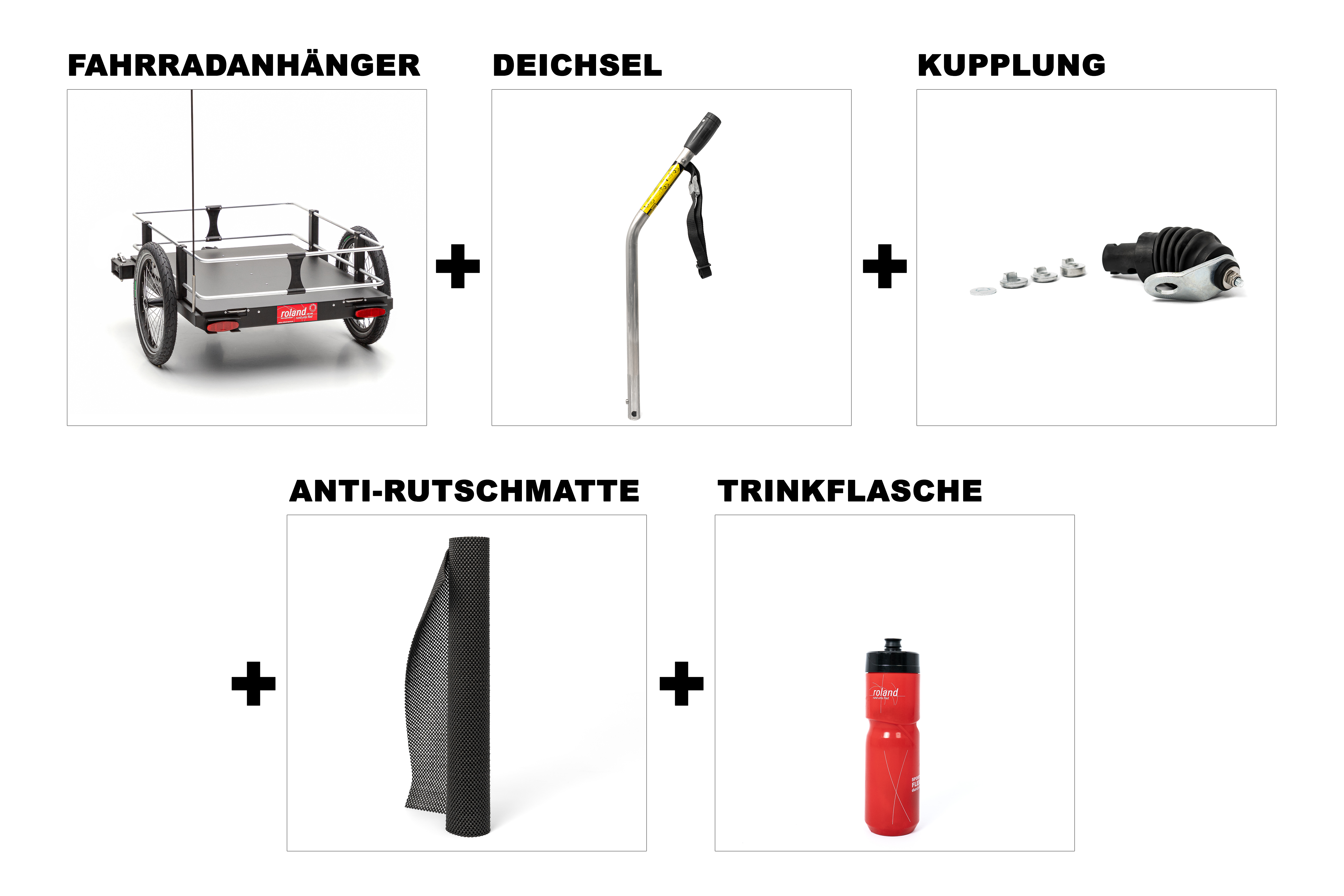 Fahrradanhänger CARRIE M.e inkl. Reling