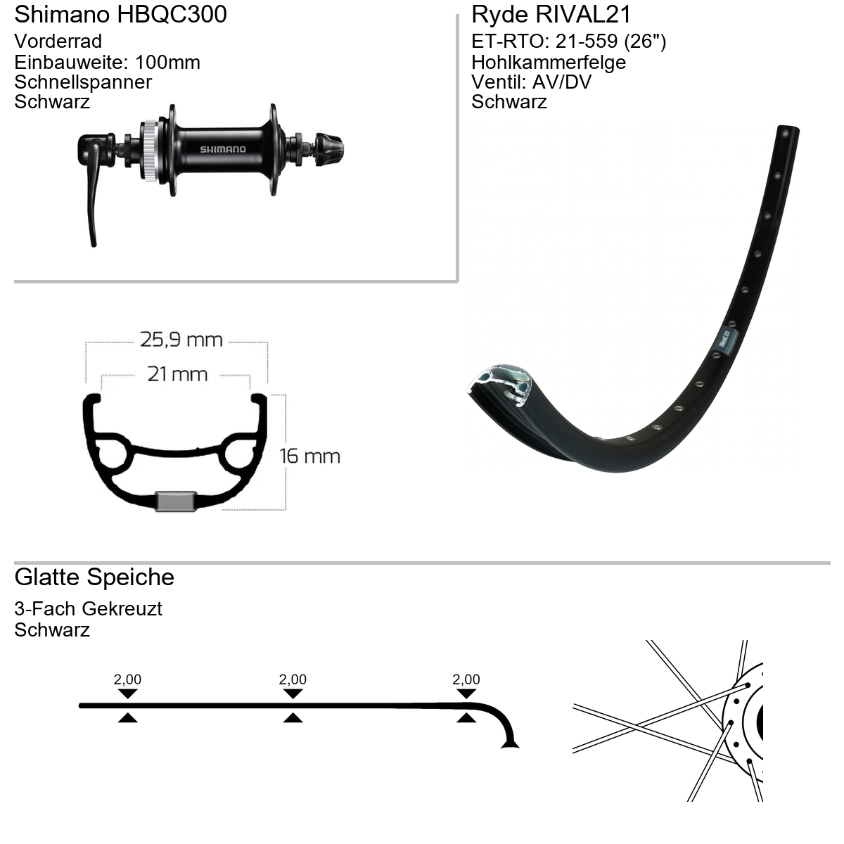 VR 26 21-559 RYDE RIVAL21 ALU SW DISC SE 36L NA QR SHIM HBQC300 SW SP NIRO 2,00 SW NI SI