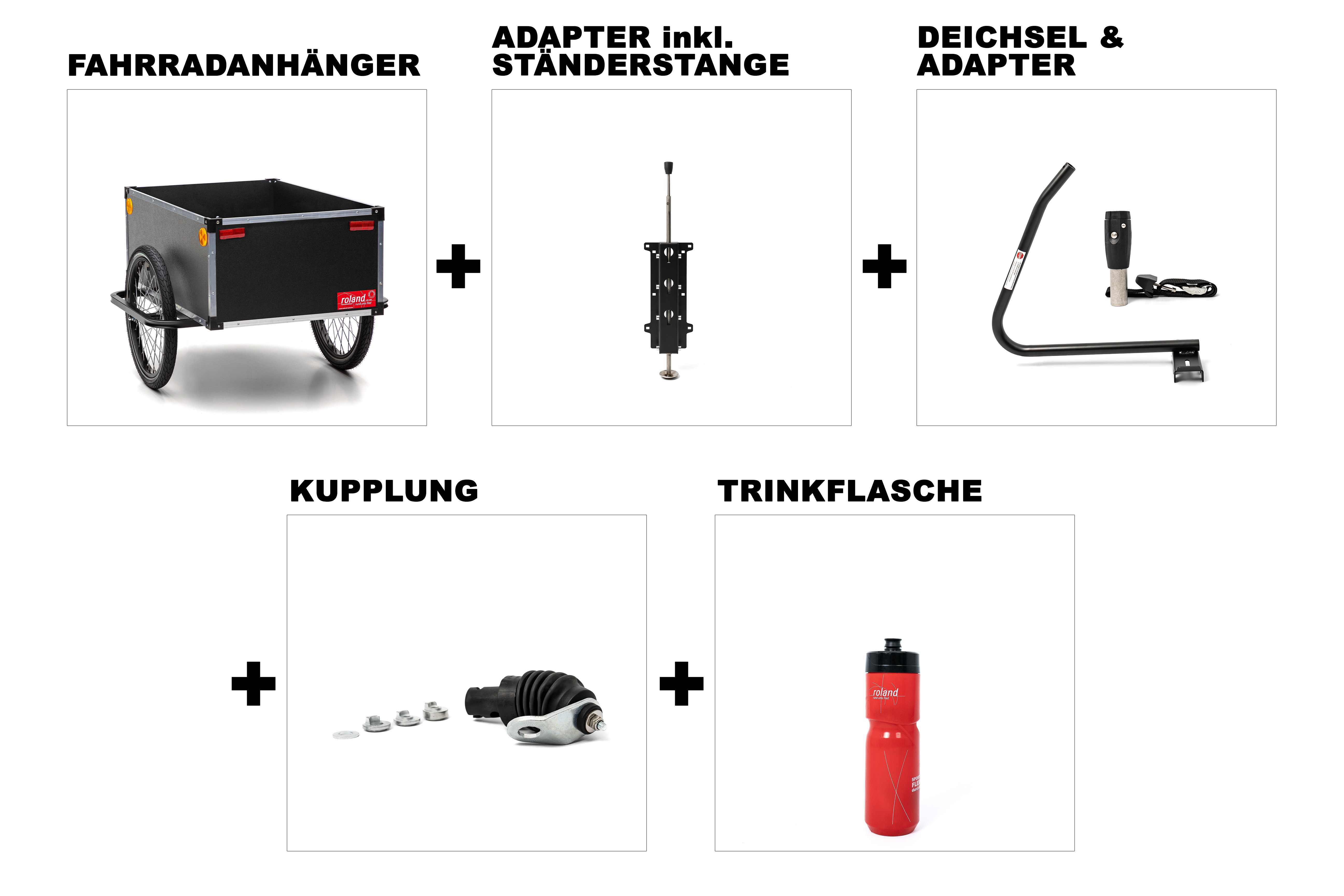 Fahrradanhänger JUMBO FL mit Tiefdeichsel (D)