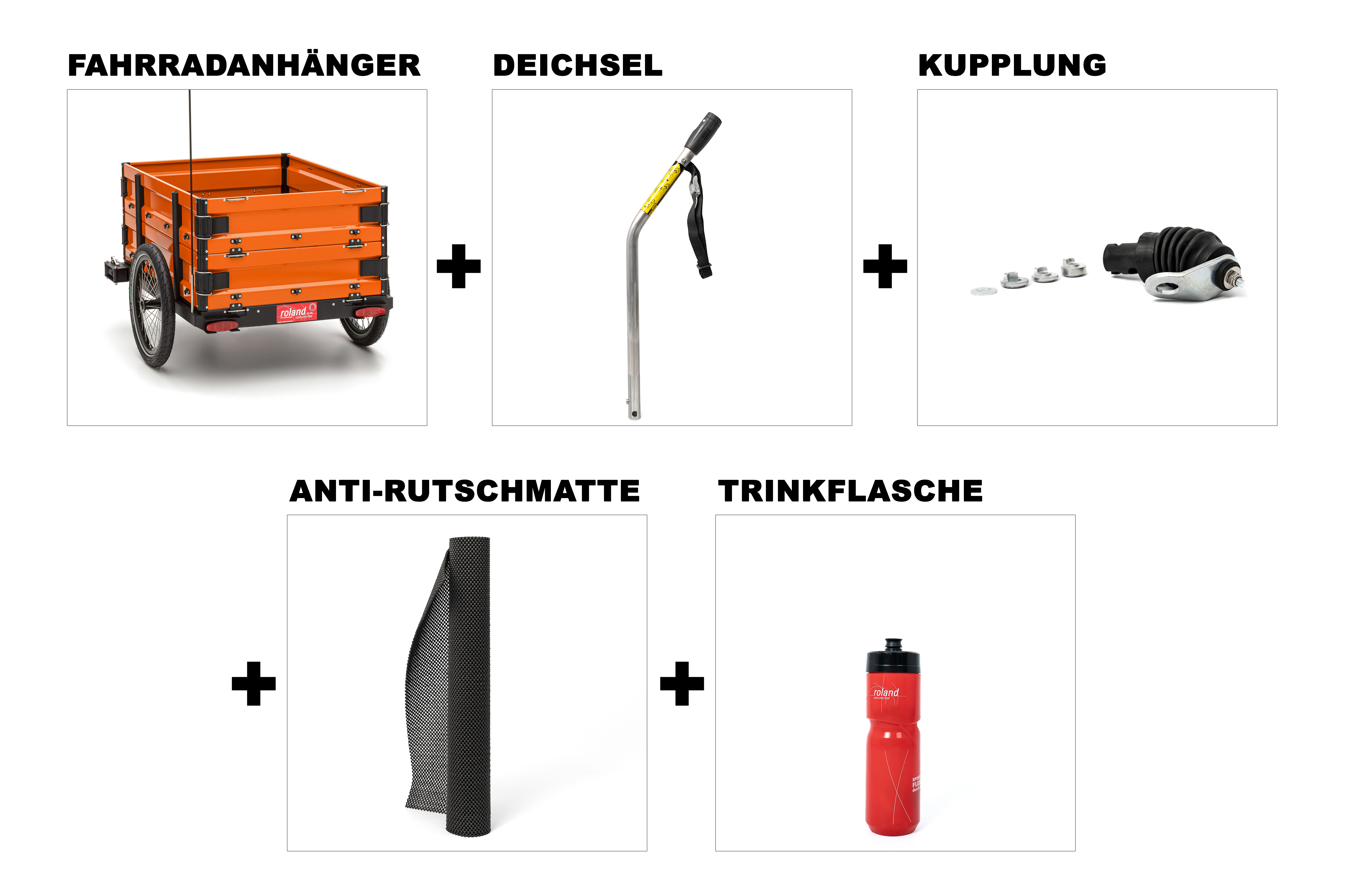 Fahrradanhänger CARRIE M.e inkl. Doppelbordwand