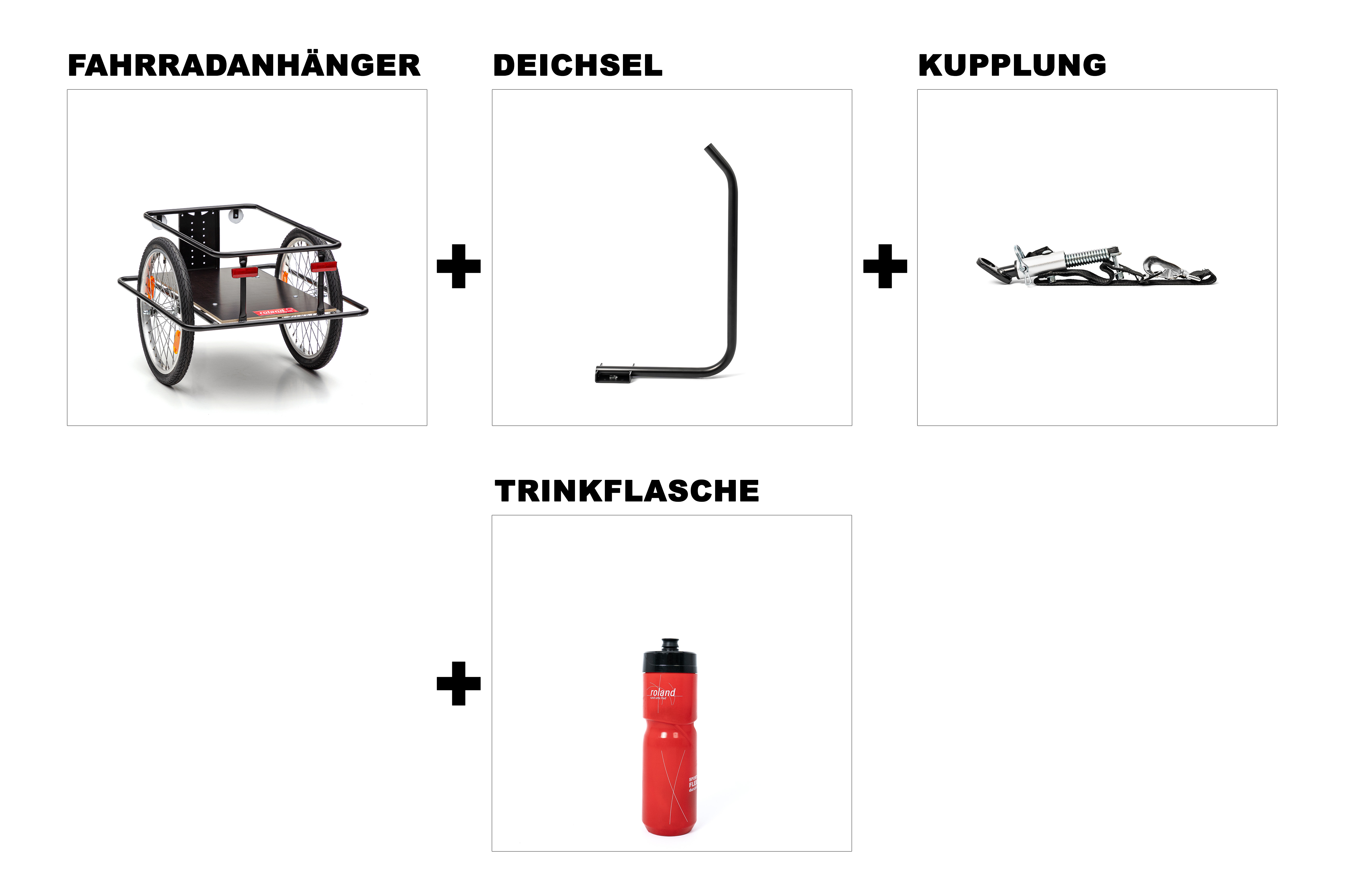 Fahrradanhänger DER ROLAND mit Tiefdeichsel (C)