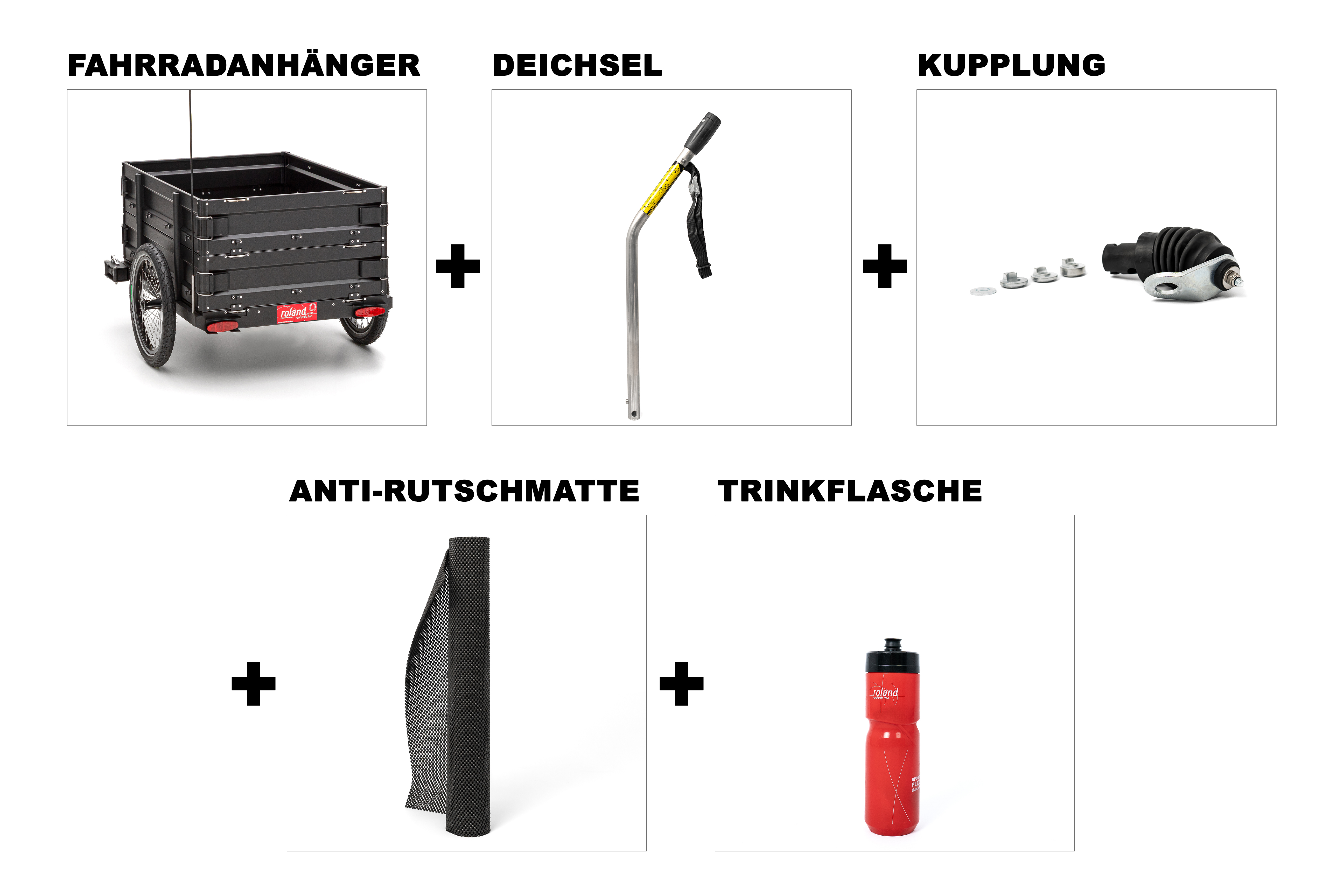 Fahrradanhänger Roland Carrie M. e inkl. Doppelbordwand